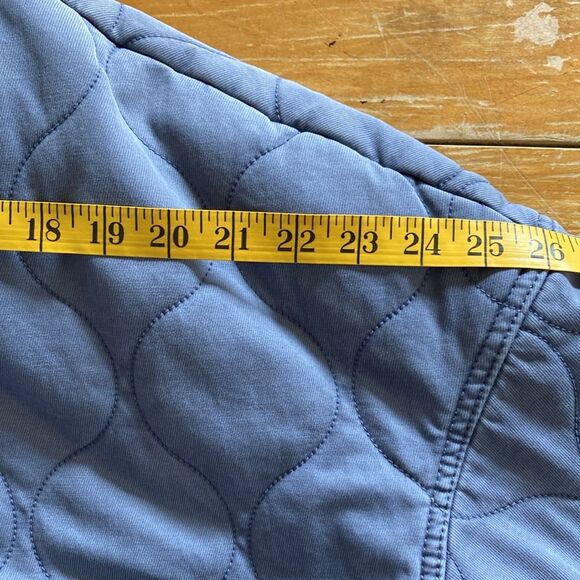 Universal Thread Blue Quilted Chore Zip Hoodless Cotton Blend Jacket Size M - Picture 8 of 8